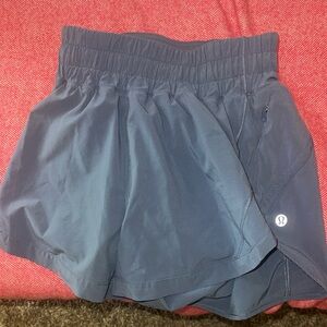 Track That High Rise Lined Short 3”- Water Drop